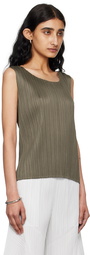 PLEATS PLEASE ISSEY MIYAKE Khaki Monthly Colors March Tank Top