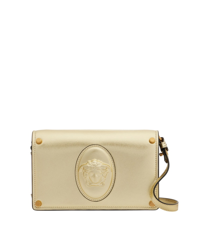 Photo: Versace Medusa Small metallic leather clutch