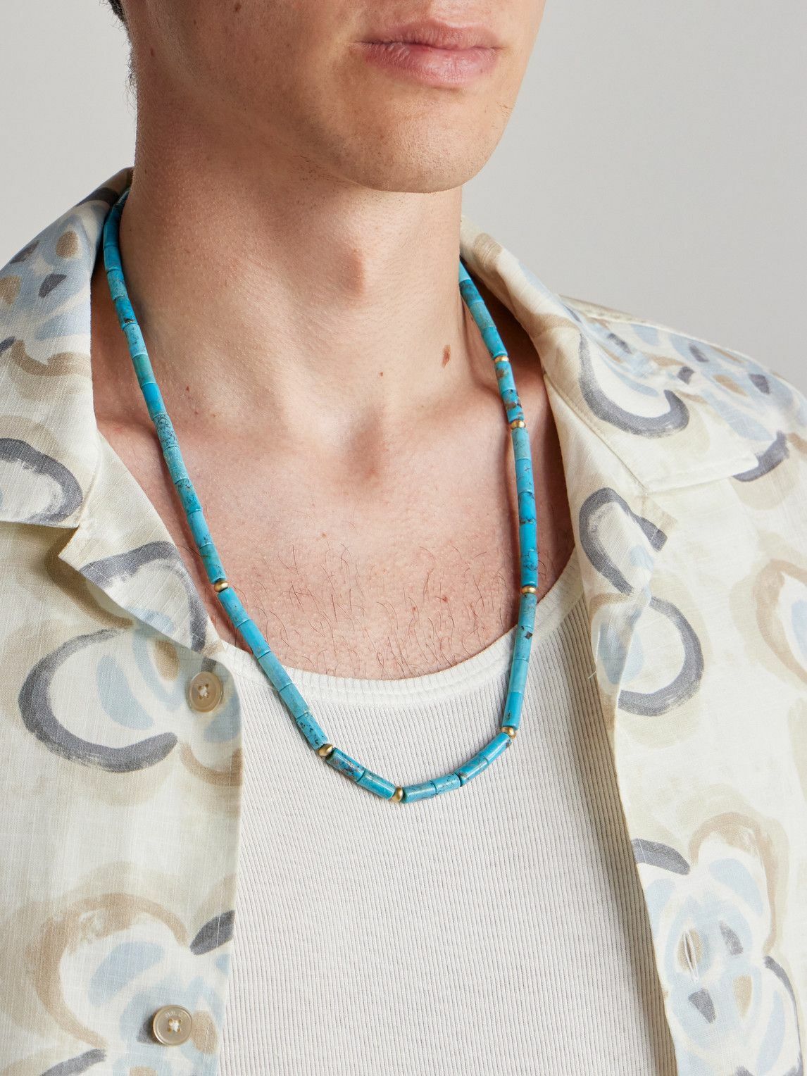 Jacquie Aiche - Gold Turquoise Beaded Necklace