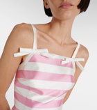 Rebecca Vallance Jocelyn bow-detail striped minidress
