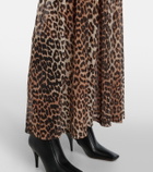 Ganni Leopard-print cloqué maxi dress