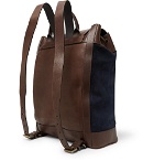 Anderson's - Suede and Leather Backpack - Men - Navy