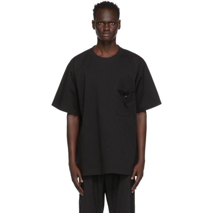 Photo: Y-3 Black Jersey Pocket T-Shirt