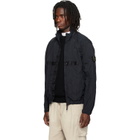 Stone Island Black Q100009 Warp Rib Nylon-TC Jacket