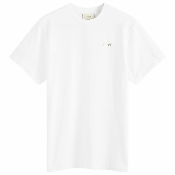 Photo: Foret Men's Still Logo T-Shirt in White