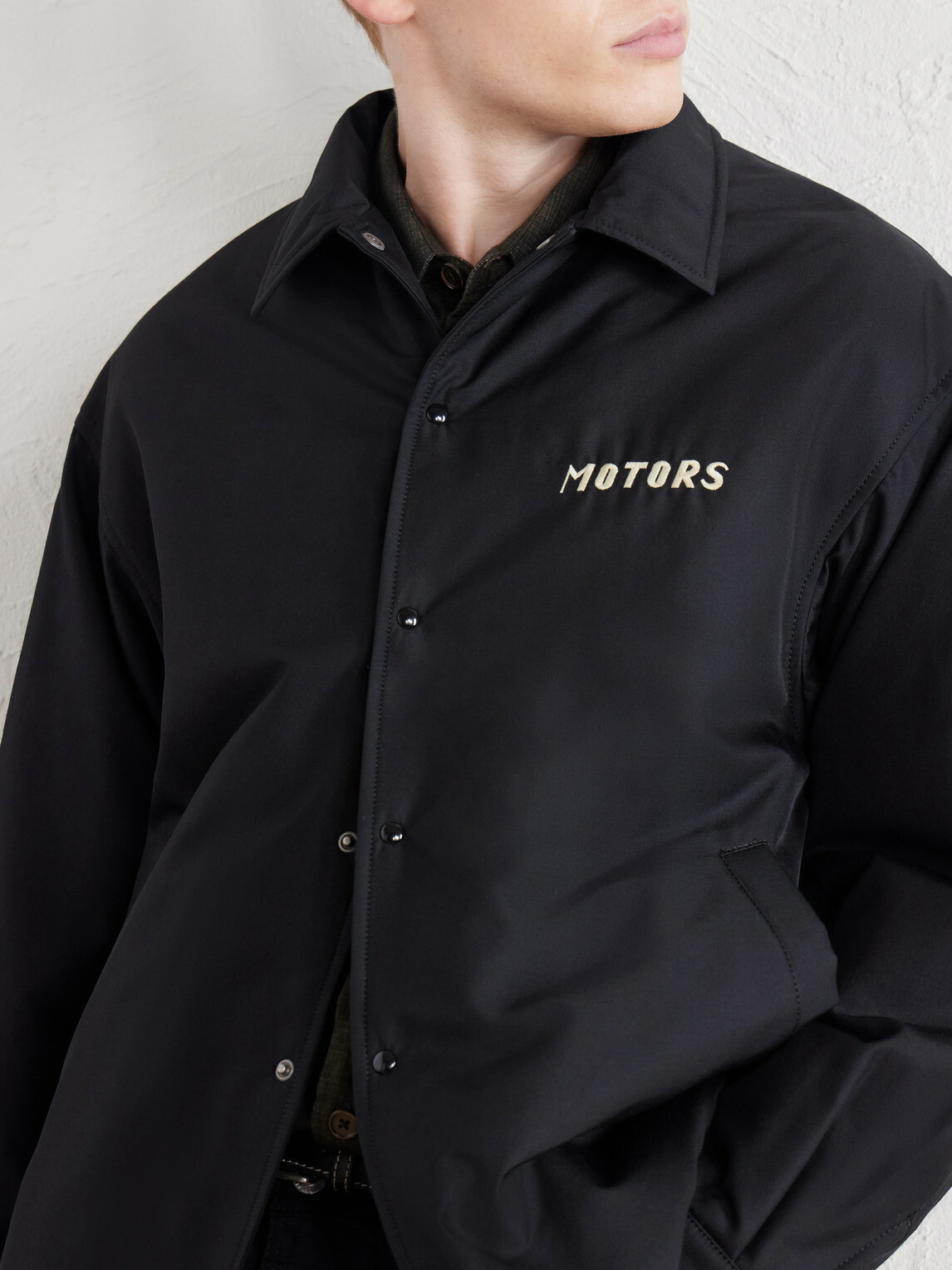 Visvim - Embroidered Wool and Silk-Blend-Twill Jacket - Black