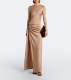 Christopher Esber Embellished draped jersey lamé gown