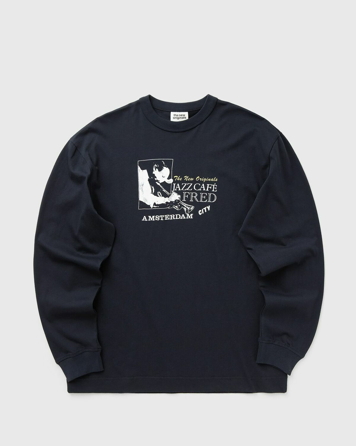 The New Originals JAZZ CAFE LONGSLEEVE Blue Mens Longsleefe