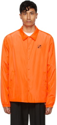 We11done Orange Logo Basic Windbreaker Jacket
