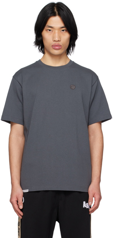 Photo: AAPE by A Bathing Ape Gray Embroidered T-Shirt