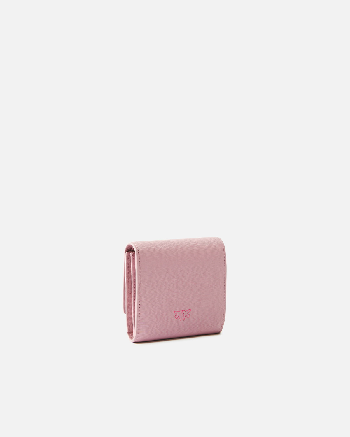 Pinko Square Saffiano Leather Coin Purse Purple Block Color