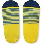 Marcoliani - Invisible Touch Striped Stretch Pima Cotton-Blend No-Show Socks - Yellow