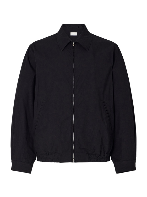Photo: ATON - Cotton-Blend Gabardine Harrington Jacket - Black