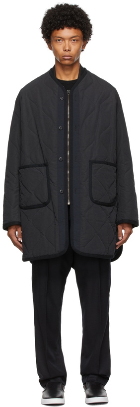 Photo: Junya Watanabe Black Quilted Long Liner Jacket