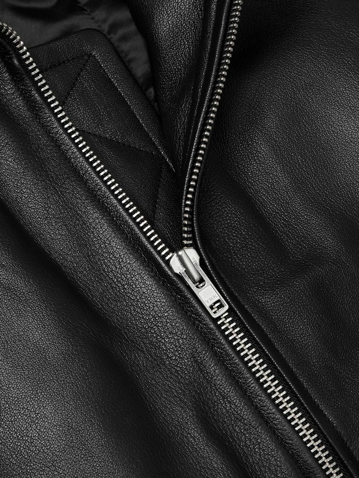 AGOLDE - Chadwick Full-Grain Leather Jacket - Black