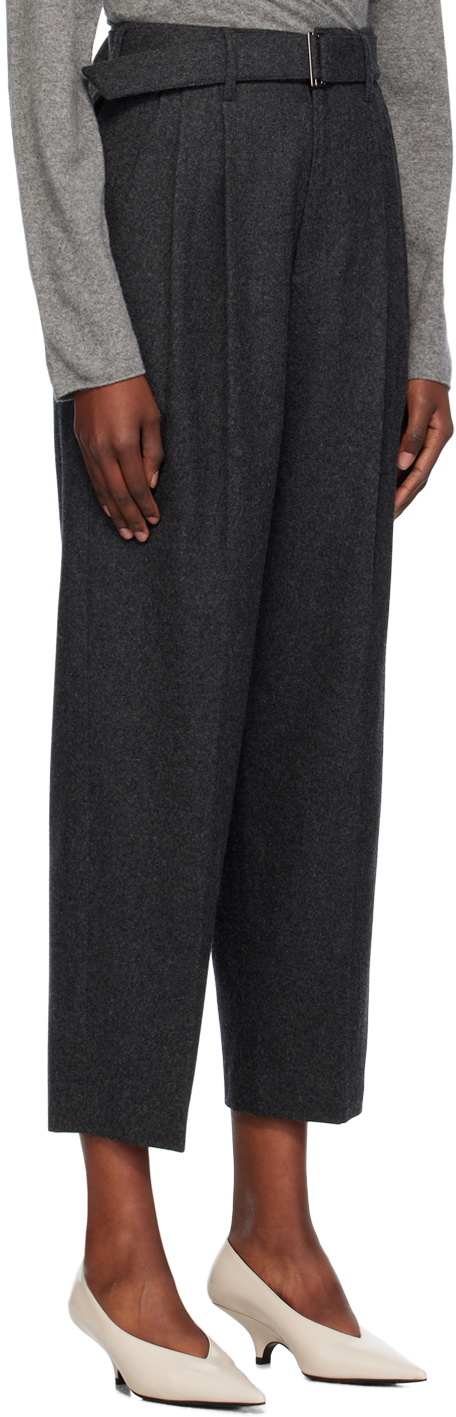 LE17SEPTEMBRE Gray Belted Trousers