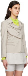 TheOpen Product Black Draped Blazer