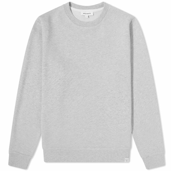 Photo: Norse Projects Men's Vagn Classic Crew Sweat in Light Grey Melange