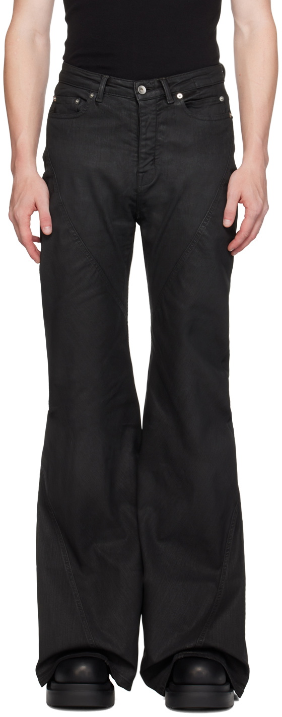 Rick Owens DRKSHDW Black Porterville Bias Bootcut Jeans Rick Owens