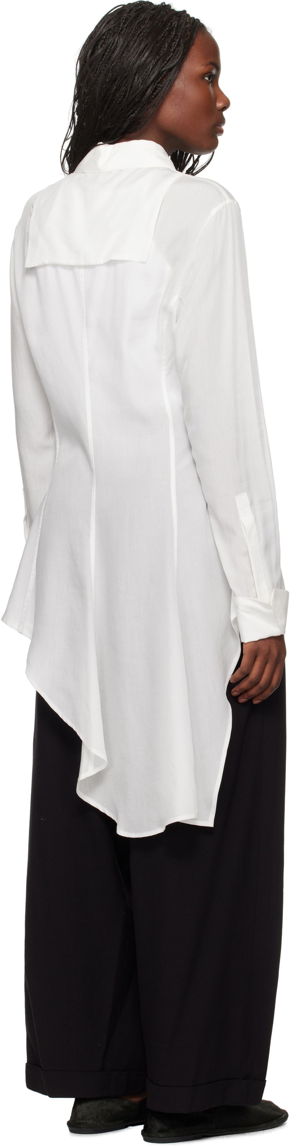 YOHJI YAMAMOTO White Sailor Cutting Shirt