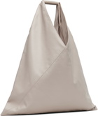 MM6 Maison Margiela Taupe Classic Medium Triangle Tote