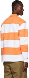 Jacquemus Orange & White 'Le Polo Rayures' Polo