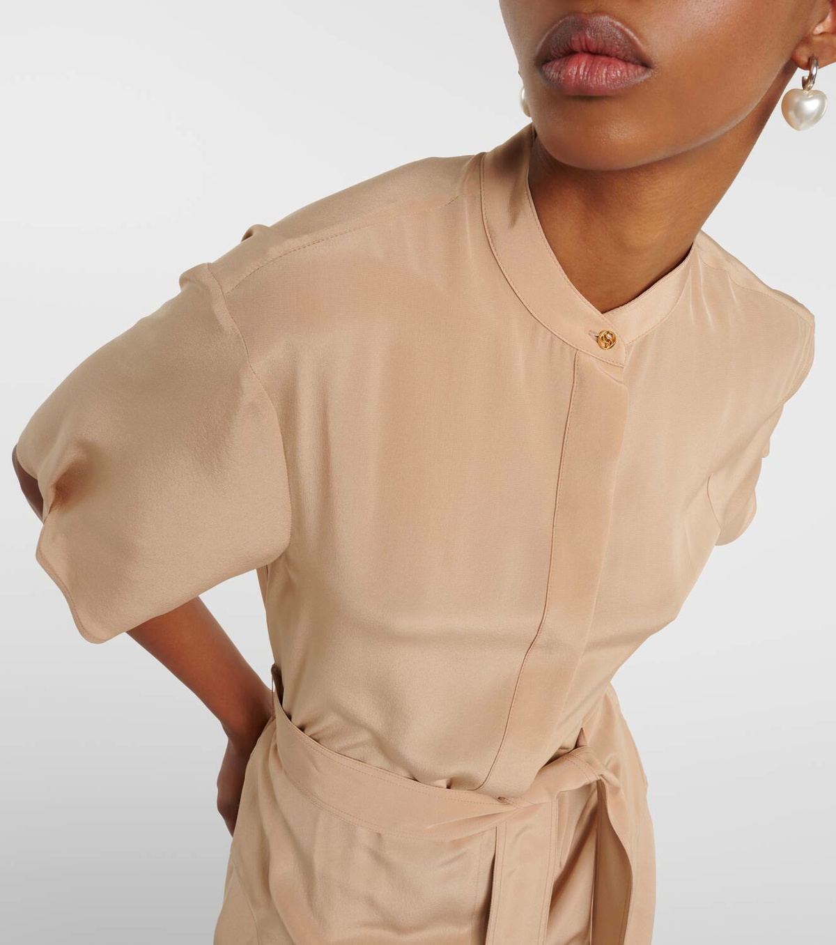 Stella McCartney Silk crêpe de chine shirt dress Stella McCartney