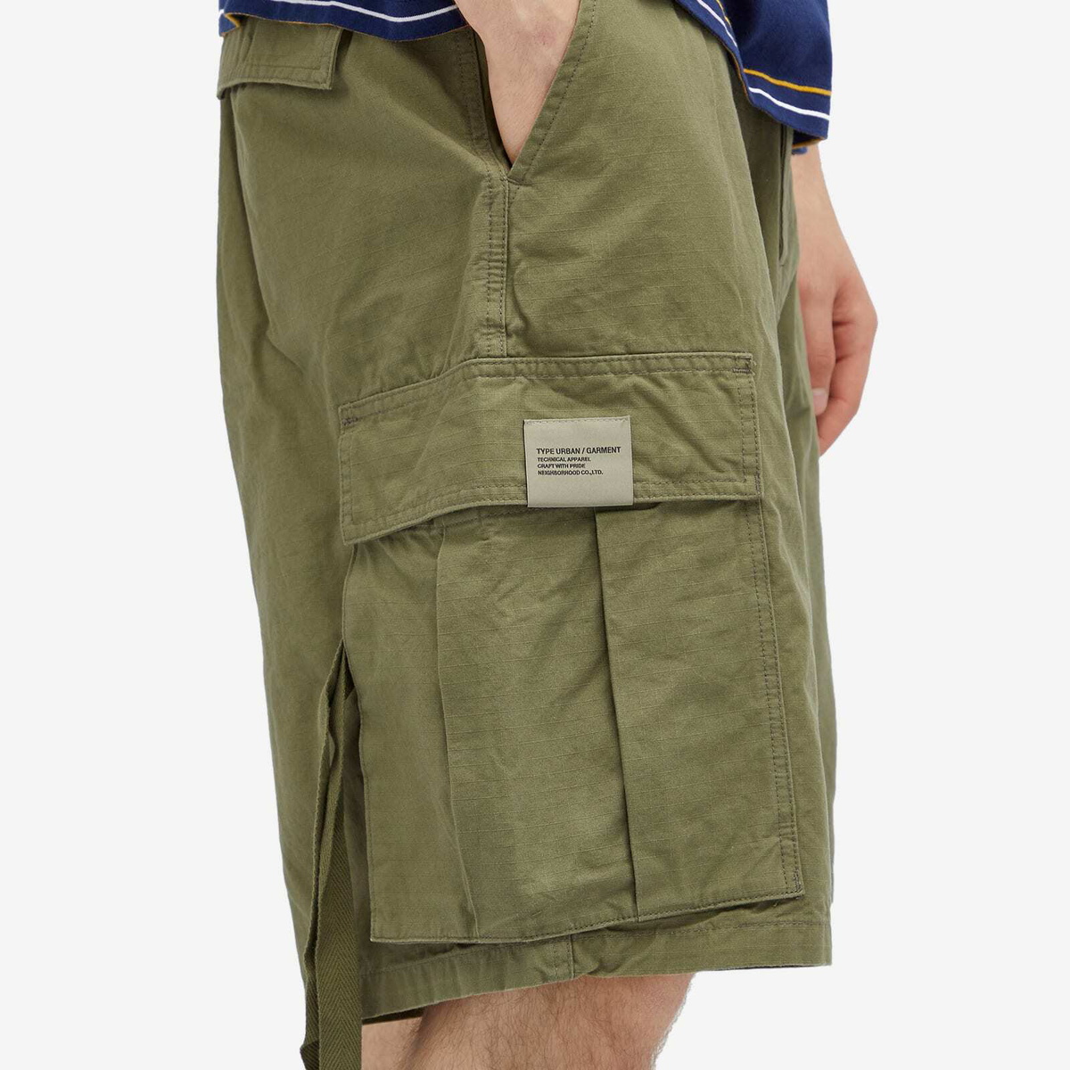 パンツ NEIGHBORHOOD 24SS WIDE CARGO SHORT PANTS Neighborhood Men's Wide Cargo Shorts in Olive Drab Neighborhood