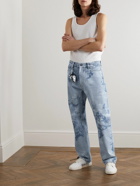 Off-White - Straight-Leg Printed Jeans - Blue