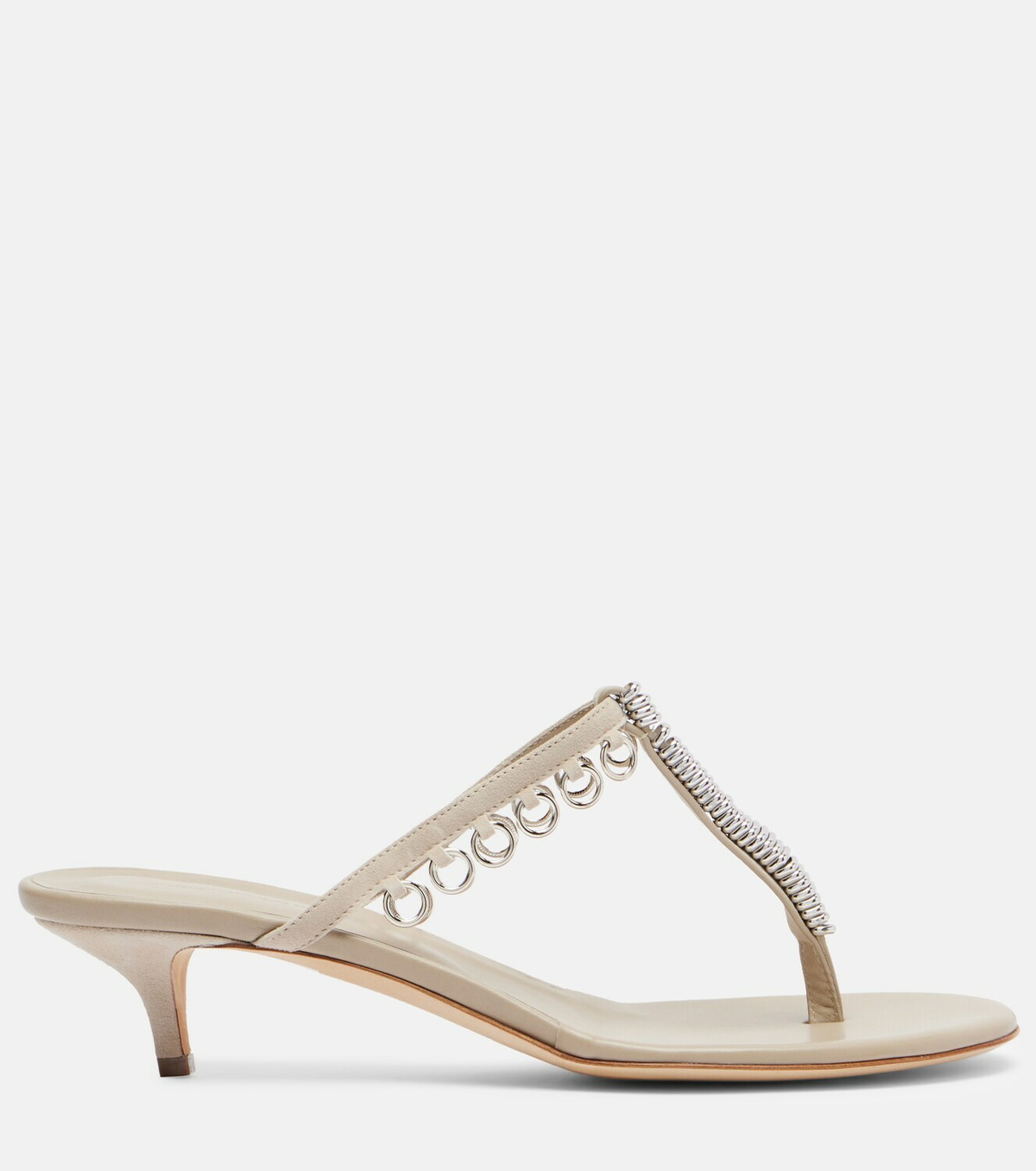 Christopher Esber Pierced embellished leather thong sandals