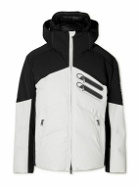 Bogner - Logo-Print Colour-Block Padded Hooded Down Ski Jacket - White