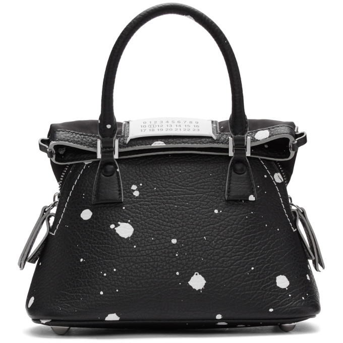 Maison Margiela Black Paint Splatter Small 5AC Bag Maison Margiela