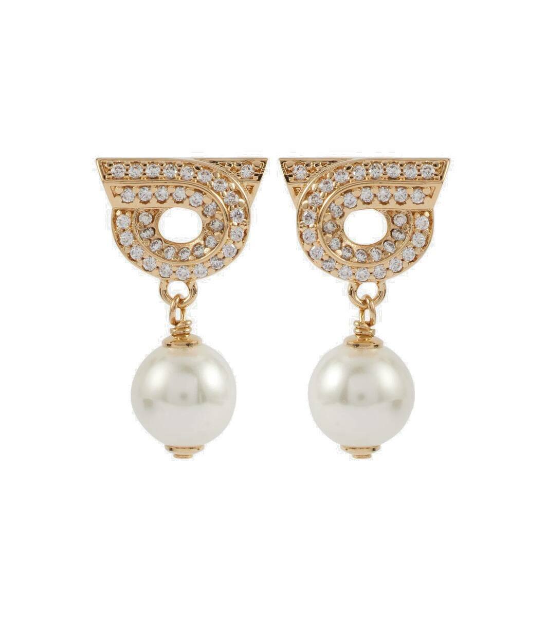 Ferragamo Gancini crystal-embellished earrings Salvatore