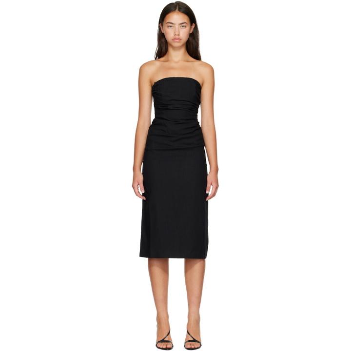 Photo: ANINE BING Black Tyla Midi Dress