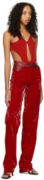 Maximilian Davis Red Spain Jeans