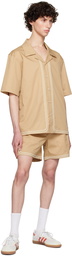 COMMAS Tan Braided Cord Shirt