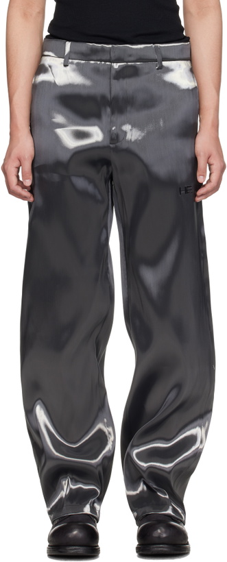 Photo: HELIOT EMIL Silver Liquid Metal Trousers