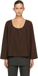 BAMBOU ROGER KWONG Brown Cotton Blouse