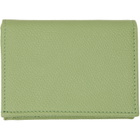 Valentino Garavani Green VLogo Signature Grainy Calfskin Wallet
