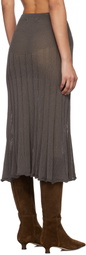 Gimaguas Brown Yoyo Midi Skirt
