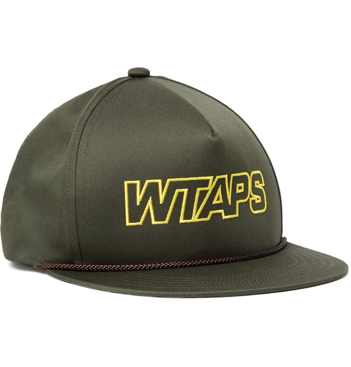 Photo: WTAPS - Militia Logo-Embroidered Twill Baseball Cap - Green