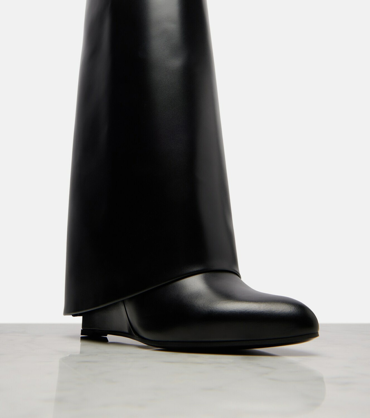 Givenchy Shark 95 leather knee-high boots