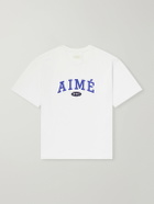 Aimé Leon Dore - Logo-Print Cotton-Jersey T-Shirt - White