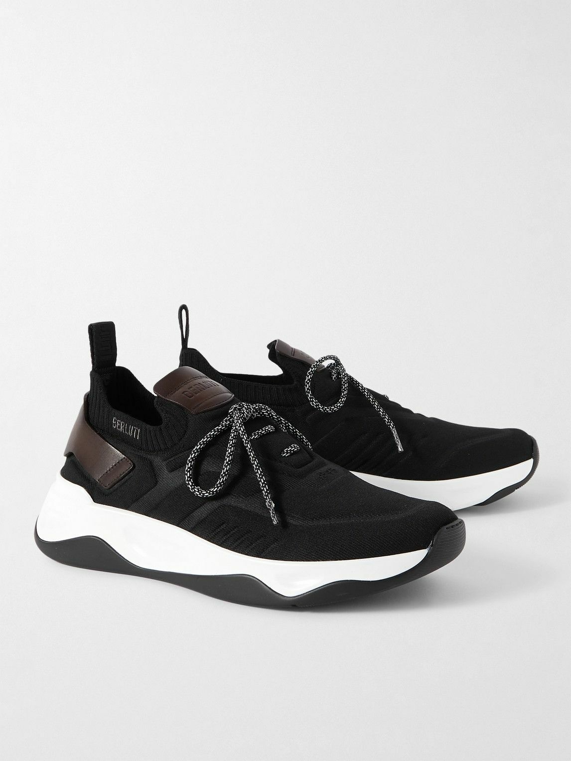 Berluti Shadow Knit & Leather Sneakers | Sneakers | Harry Rosen