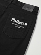 Alexander McQueen - Skinny-Fit Logo-Embroidered Jeans - Black