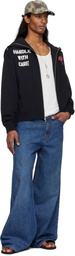 Ashley Williams Black 'Care' Butterfly Hoodie