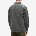 Gramicci Men's Corduroy Grid Zip Shirt in Grey