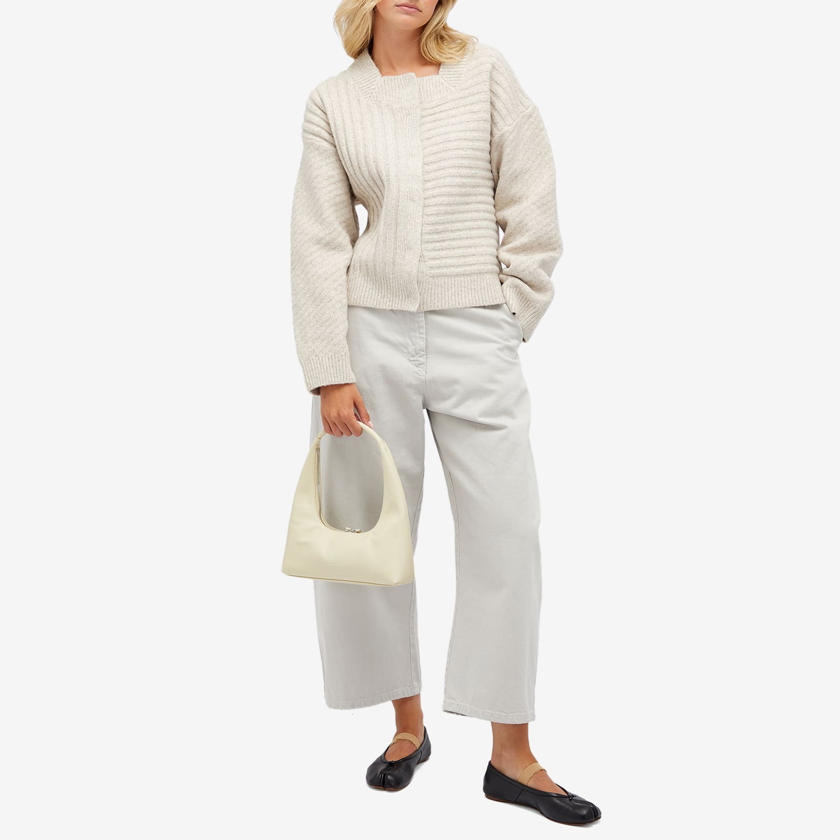 [Margesherwood] ☆ / HOBO SHOULDER / beige crinkle MARGESHERWOOD HOBO SHOULDER BAG - CREAM BEIGE CRINKLE