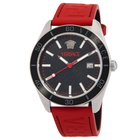 Versace V-Dome Quartz Black Dial Mens Watch VE8E00124