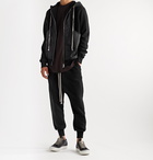 Rick Owens - DRKSHDW Panelled Fleece-Back Cotton-Jersey and Shell Zip-Up Hoodie - Black